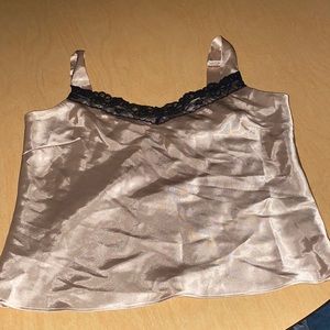 Beige Slip Satin Top